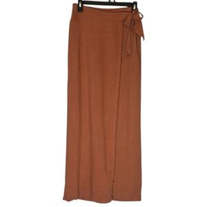 Rust Wrap Pants with Side Tie